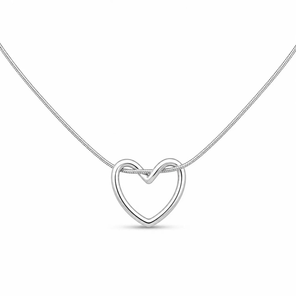 Hollow Heart Pendant Necklace