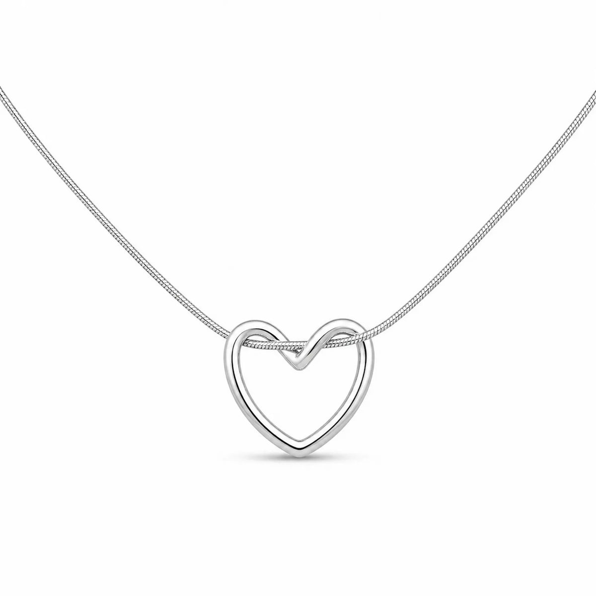 Hollow Heart Pendant Necklace
