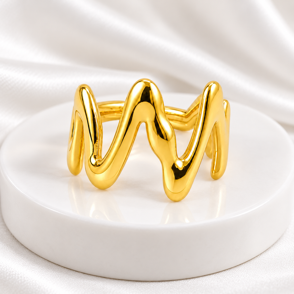 Zigzag Wave Ring