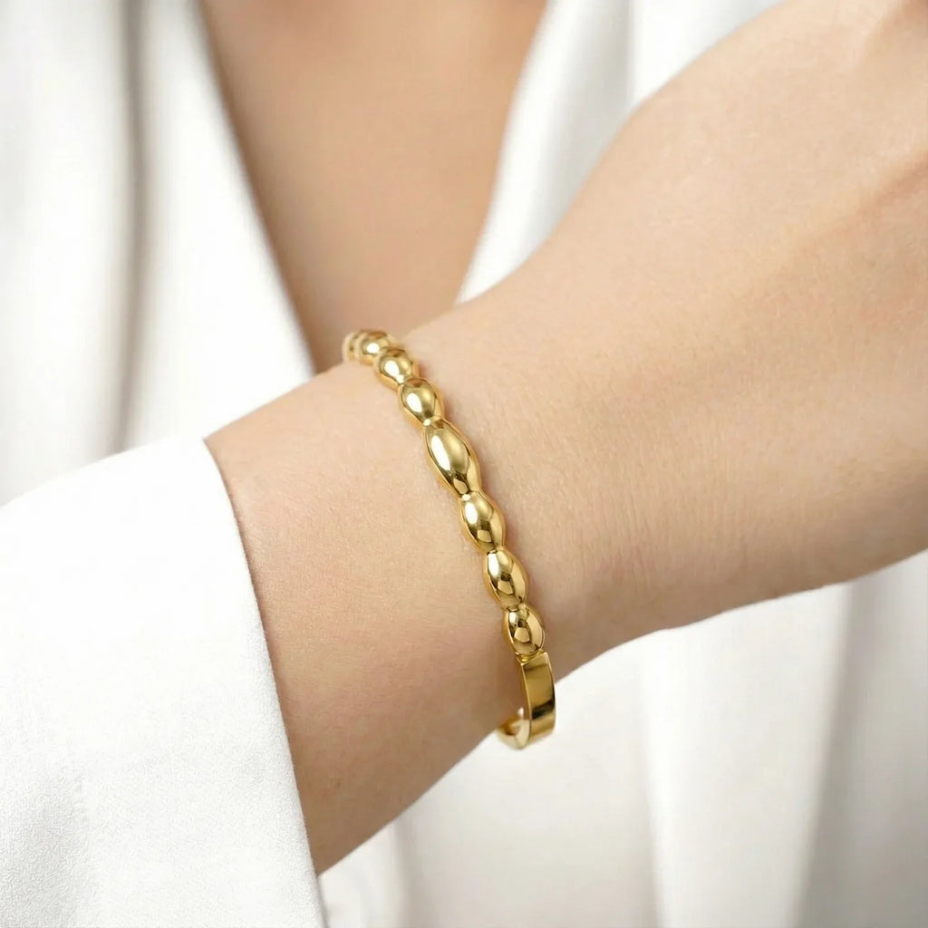 Gold Plated Oval Kada
