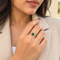Aurelia Solitaire Adjustable Chain Ring