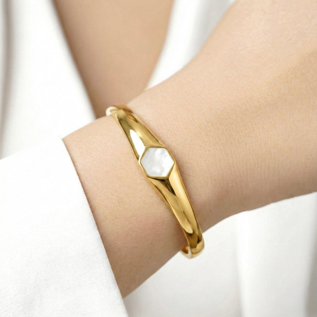 MOP Hexagon Stone Kada