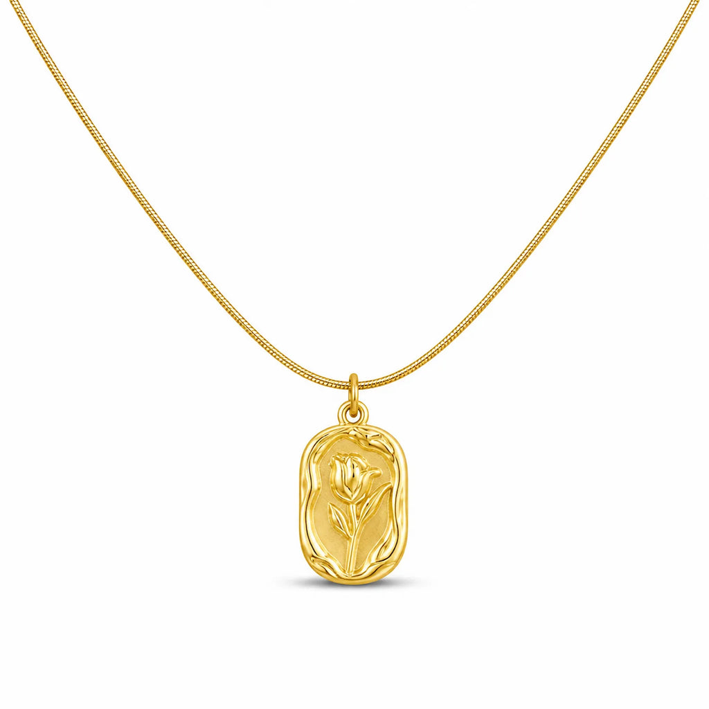 Rose Stamp Necklace