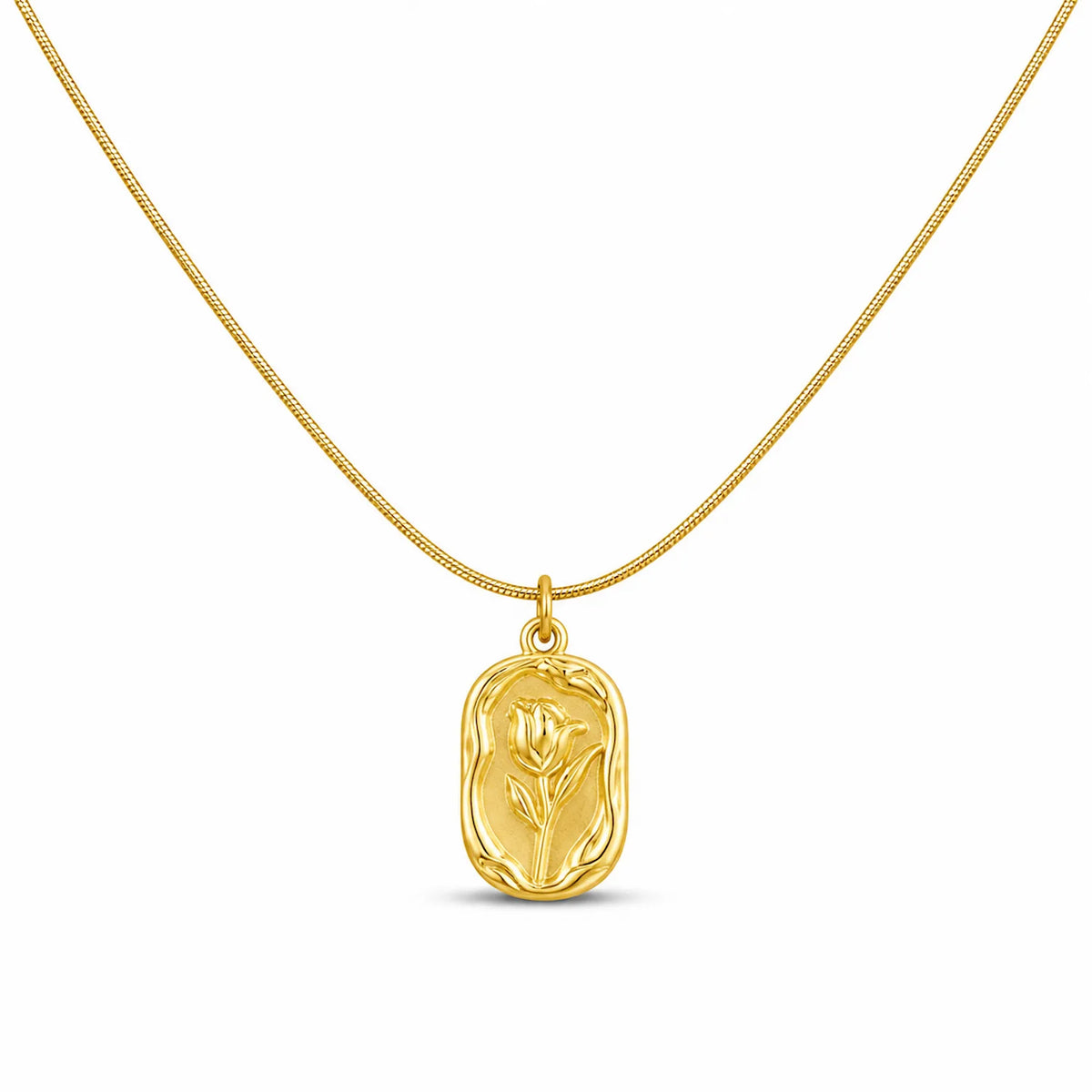 Rose Stamp Necklace