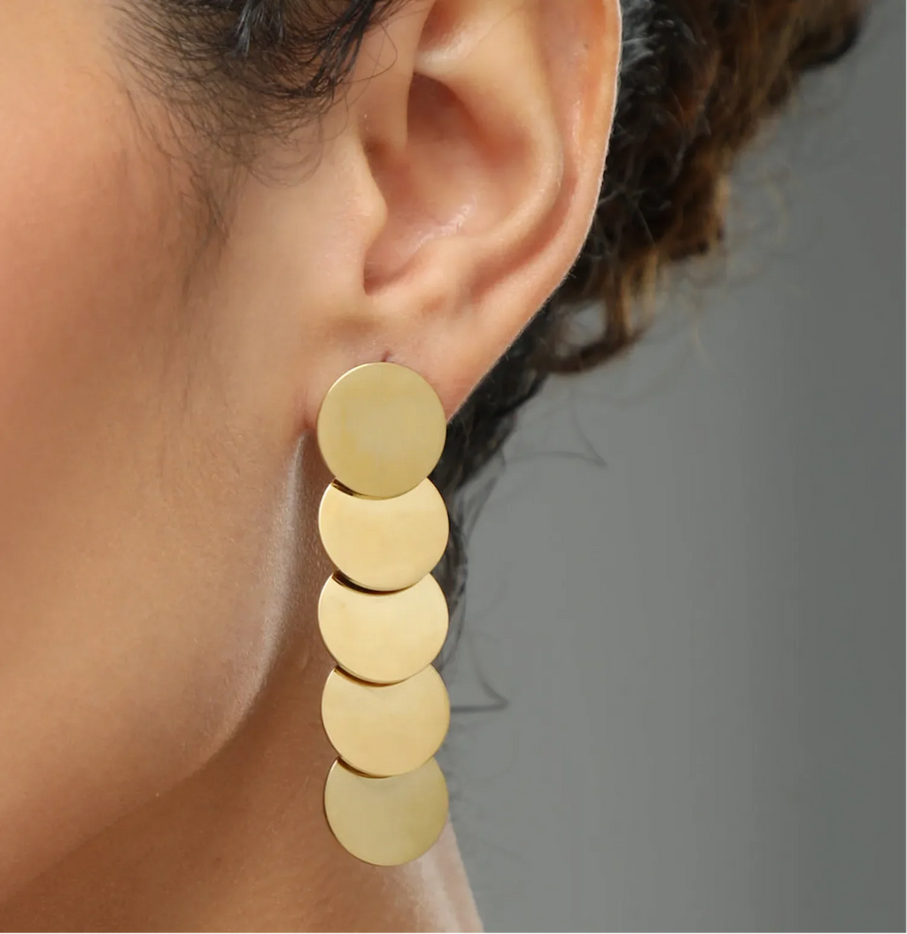 Drop Coin Earrings