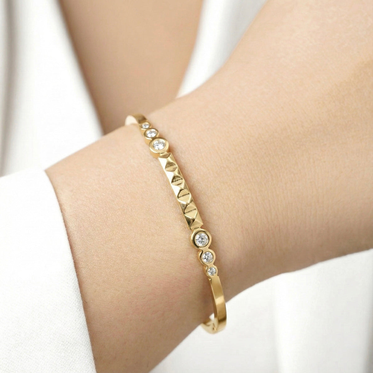 Gold Plated Diamond Kada