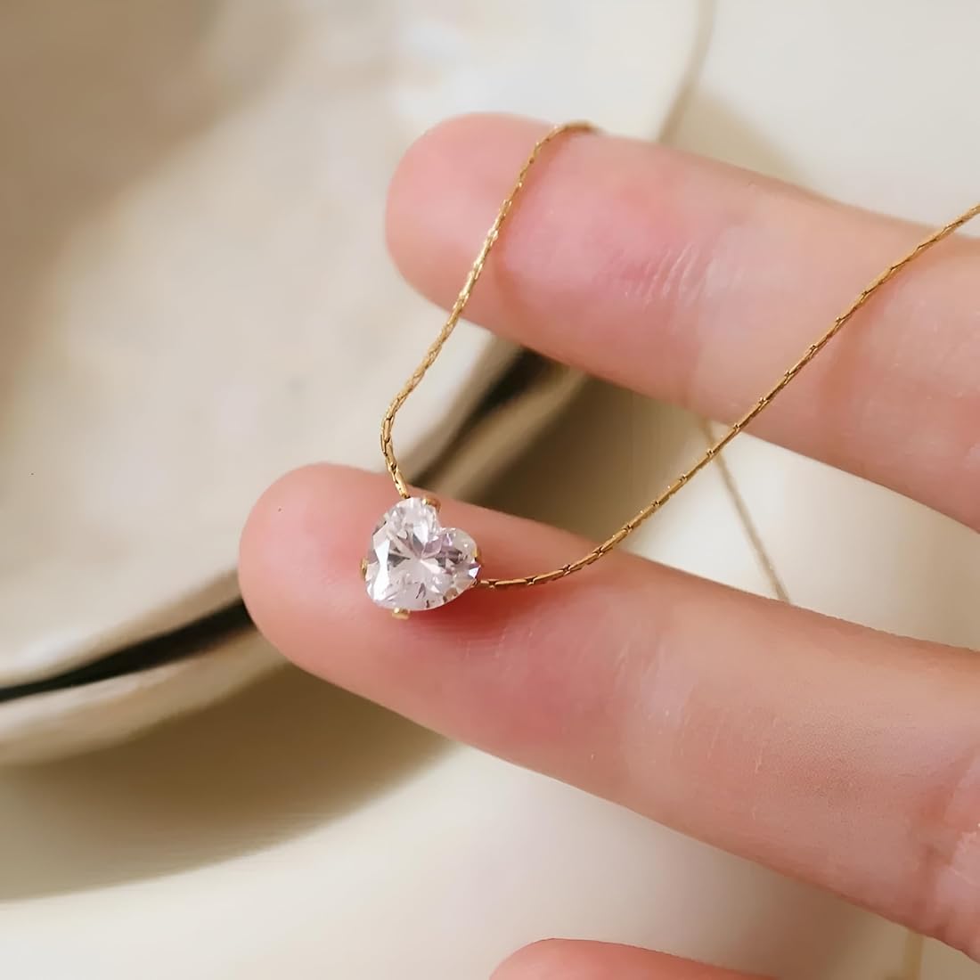 Heart Baby Diamond Necklace