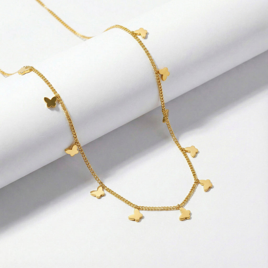 Hanging Butterfly Tanmaniya Necklace