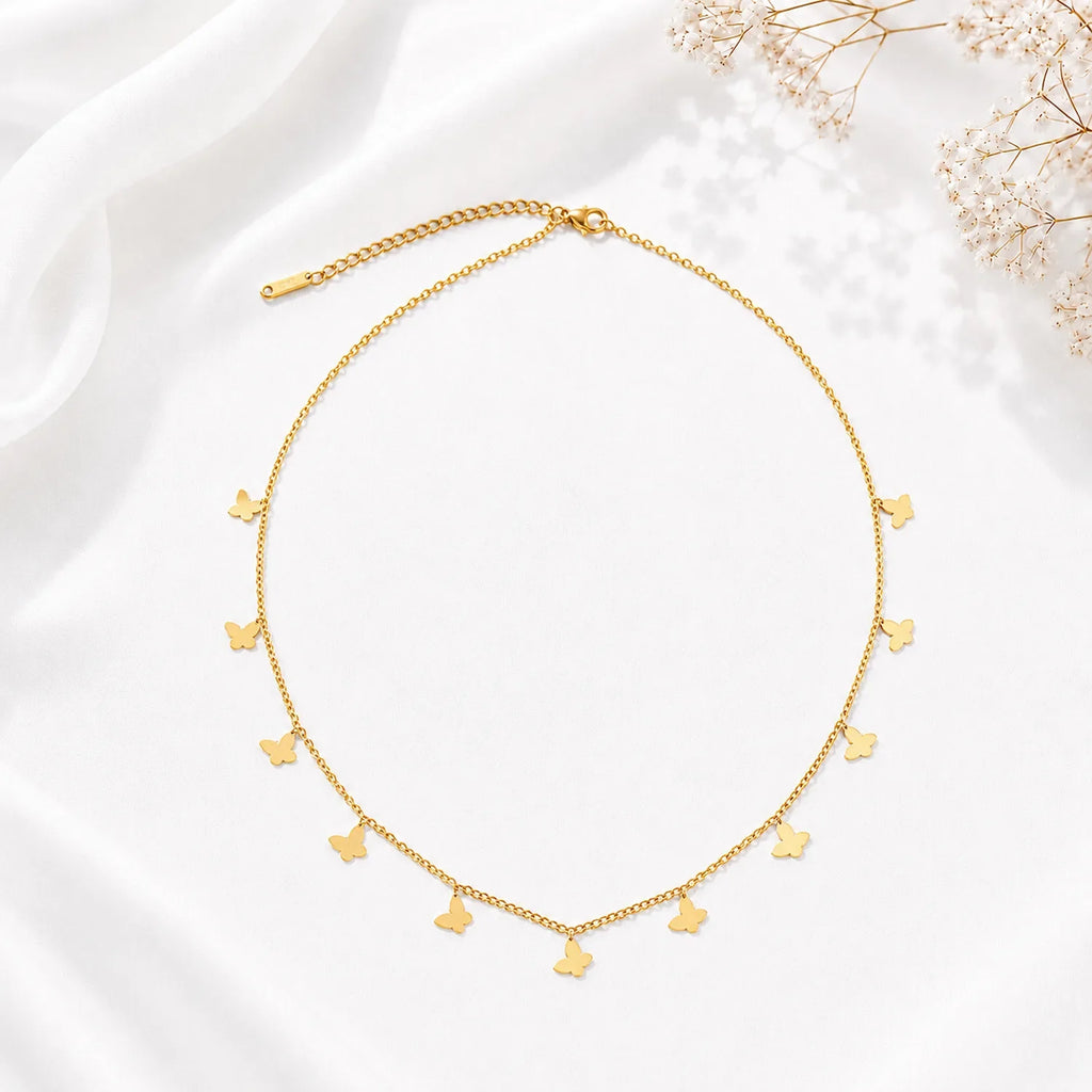 Hanging Butterfly Tanmaniya Necklace