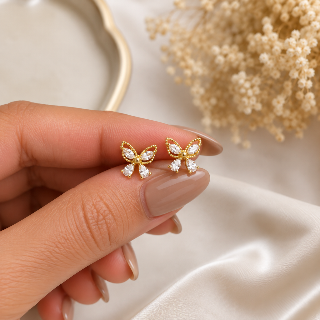 Butterfly Spark Ball Back Stud