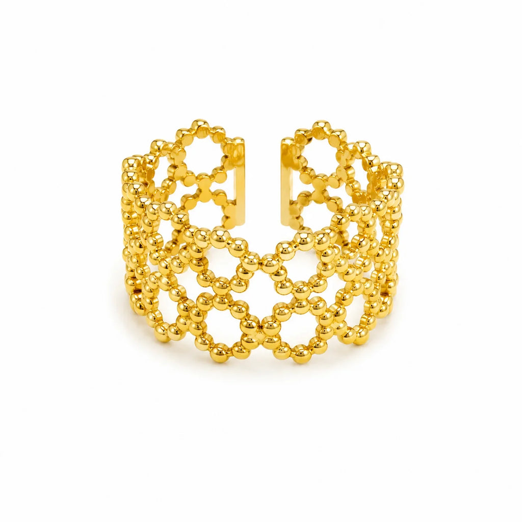 Hollow Flower Detail Ring