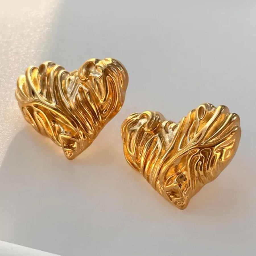 Massive Vintage Heart Earrings