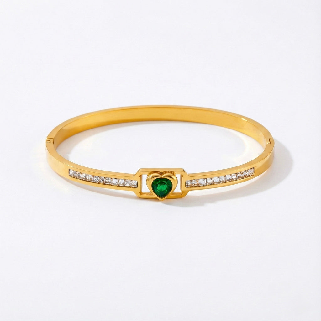 Heart Shape Crystal Kada