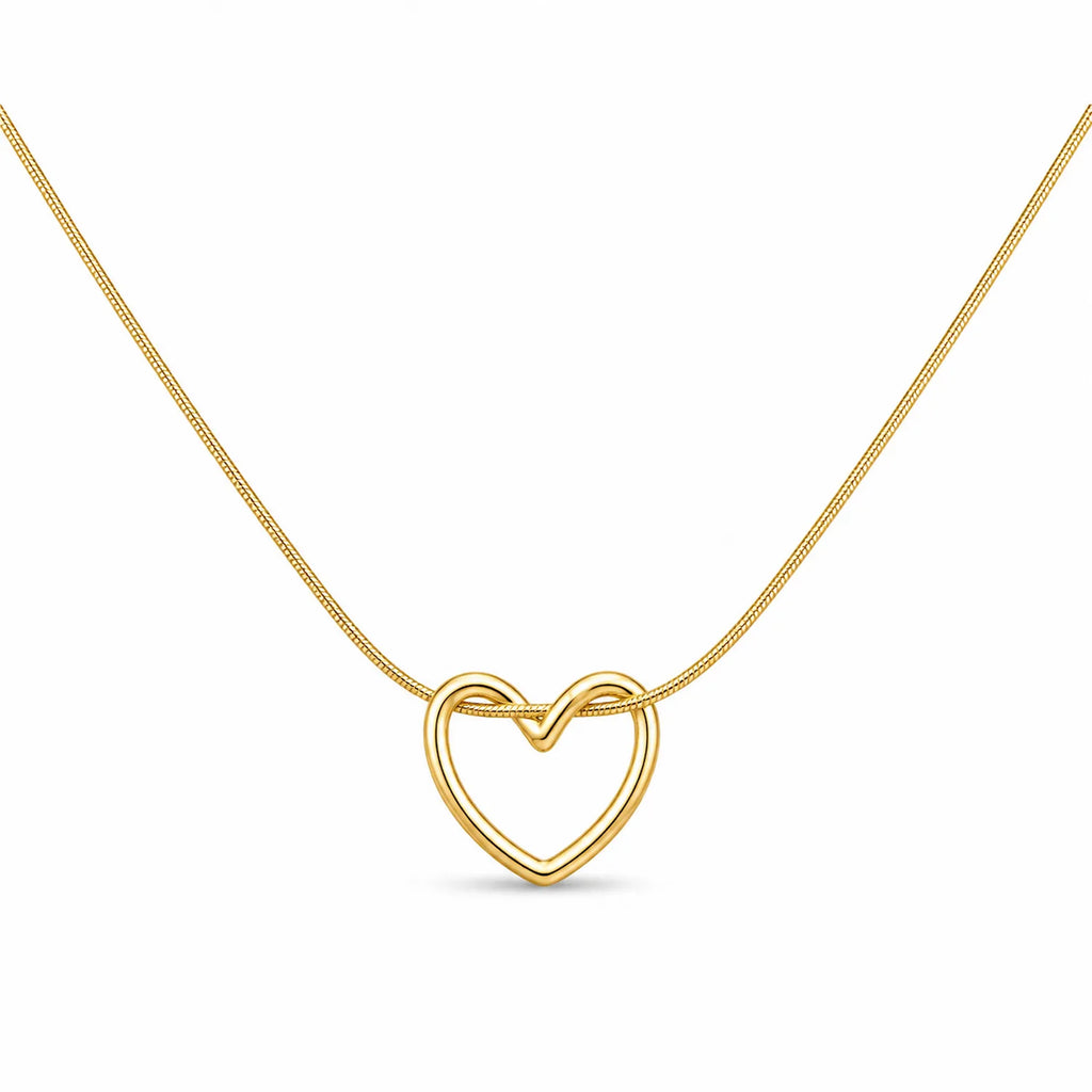 Hollow Heart Pendant Necklace