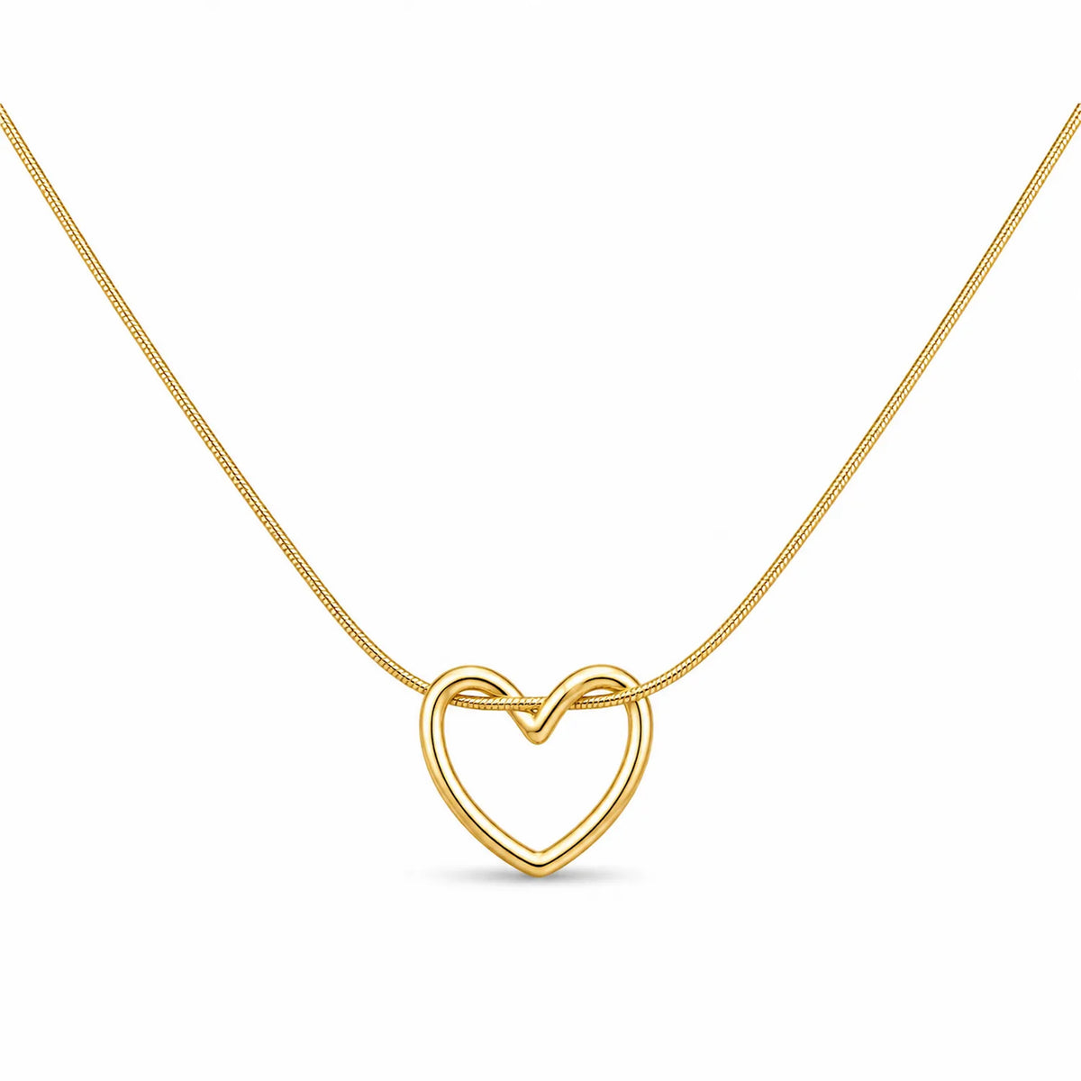 Hollow Heart Pendant Necklace