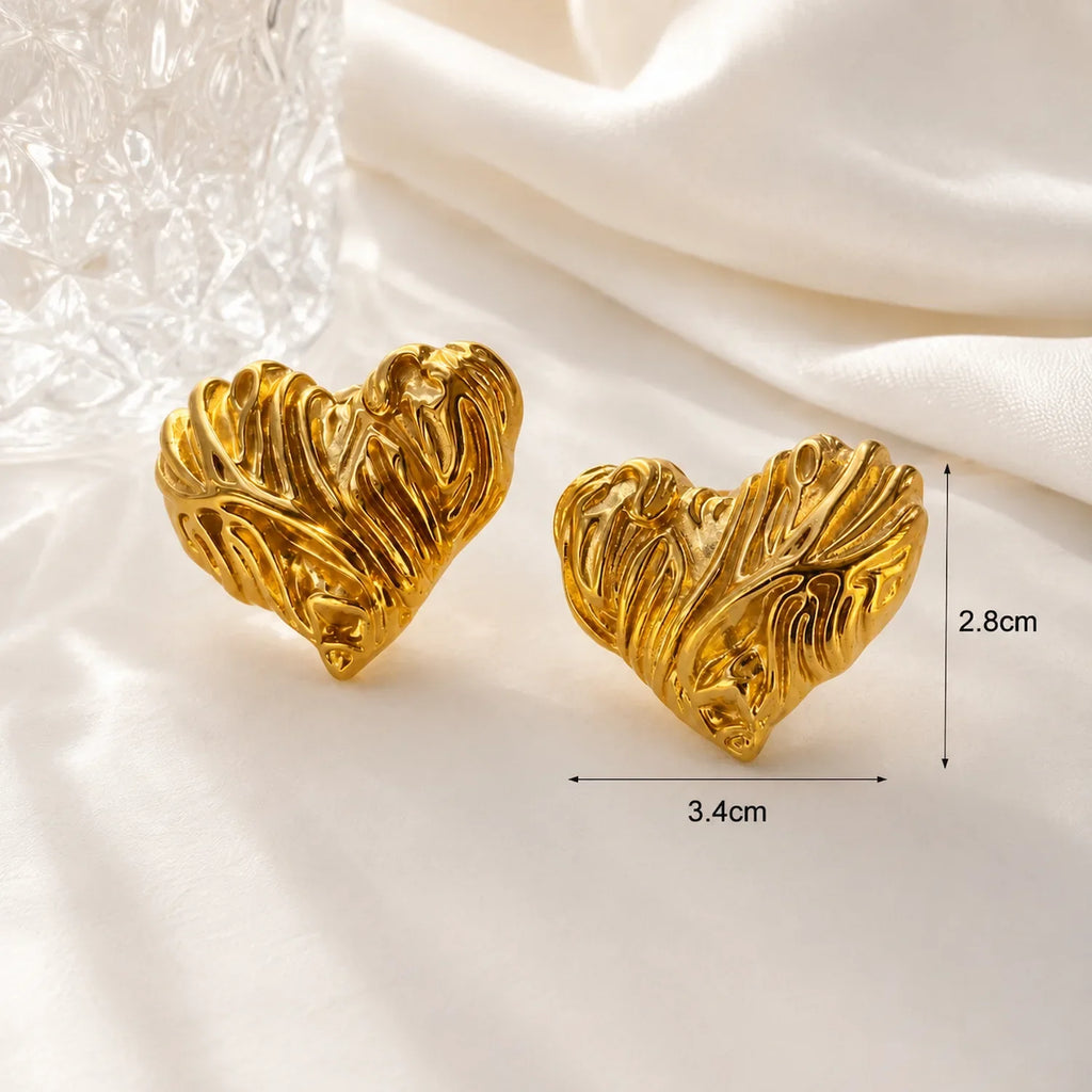 Massive Vintage Heart Earrings