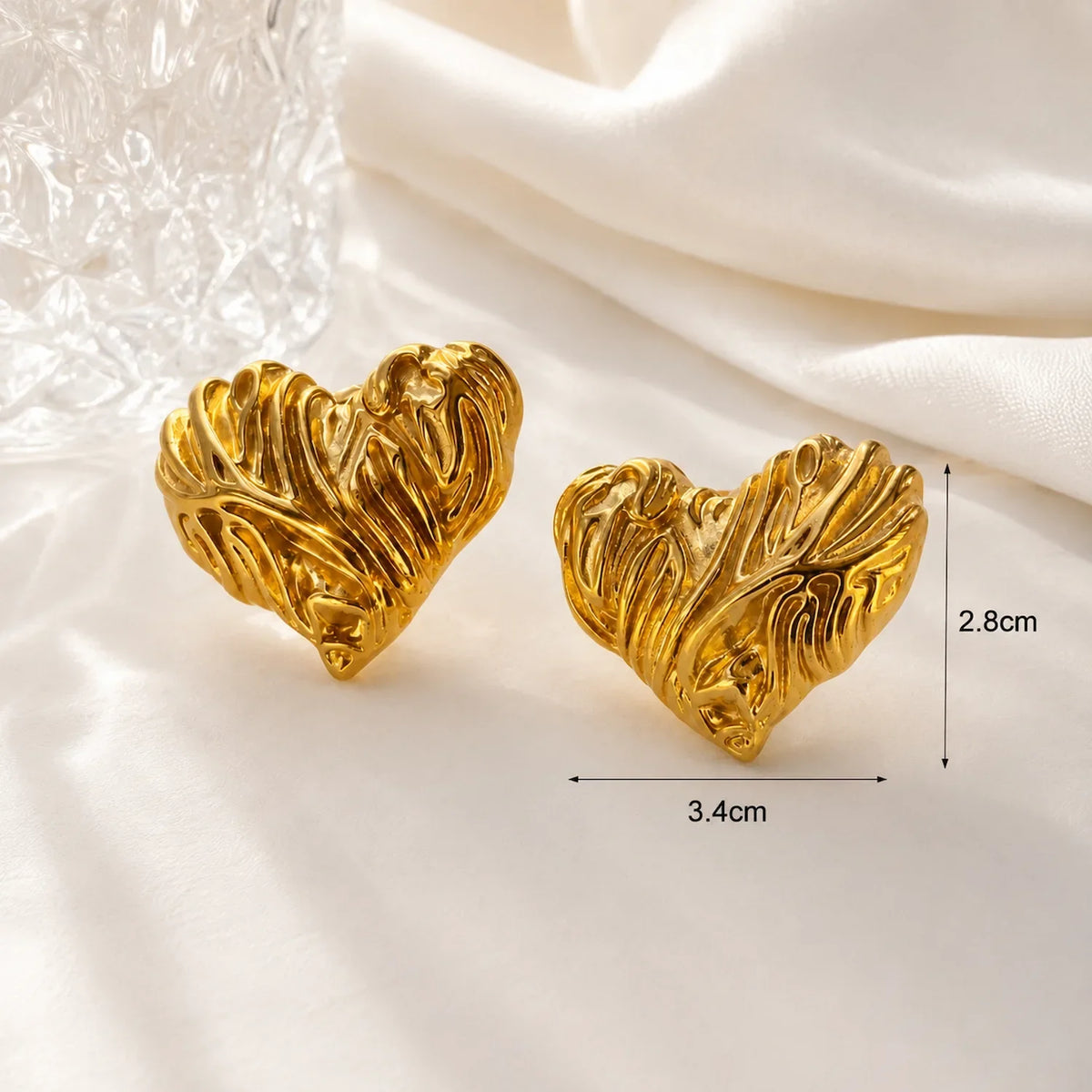 Massive Vintage Heart Earrings