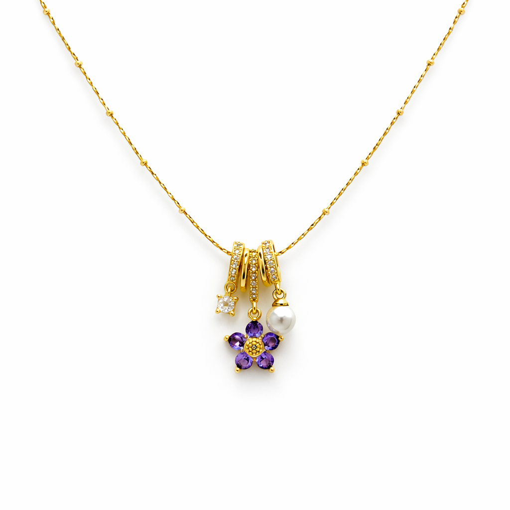 Rosy bloom Necklaces