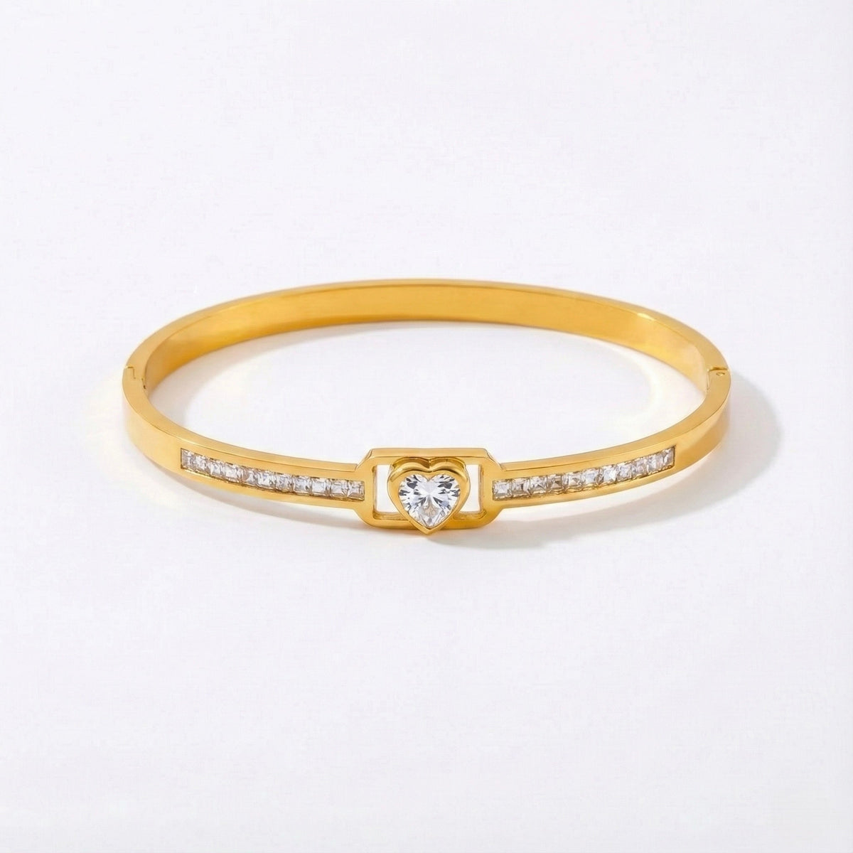 Heart Shape Crystal Kada