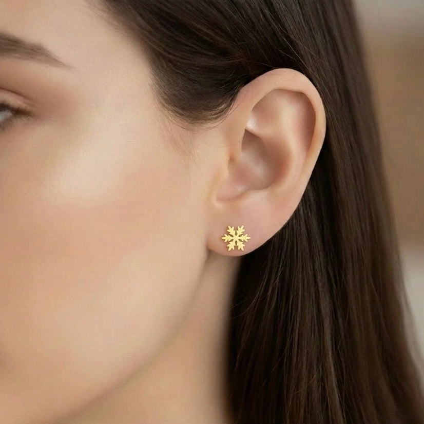 Golden frost bites earrings