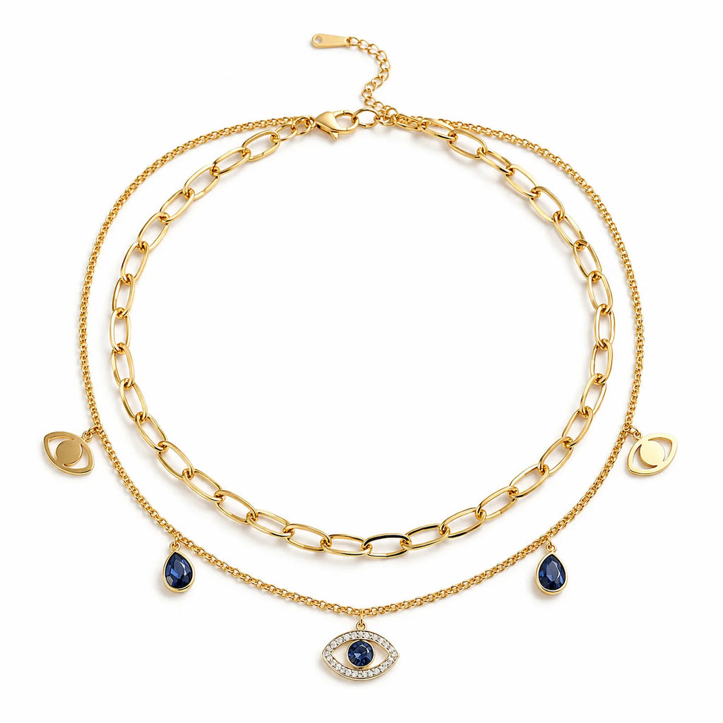 Evil Eye Layered Necklace