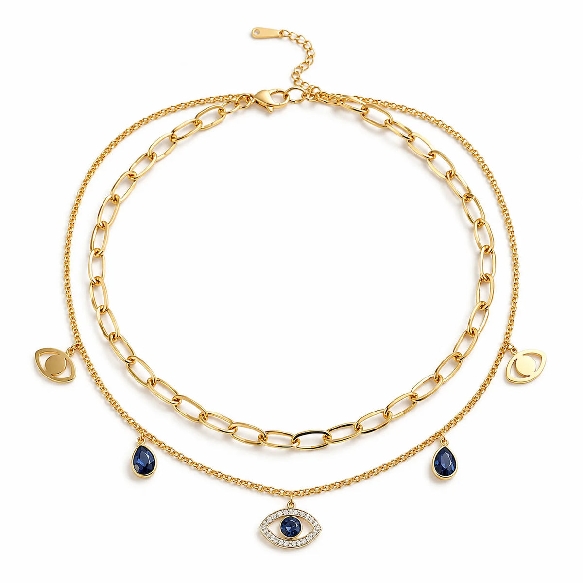 Evil Eye Layered Necklace