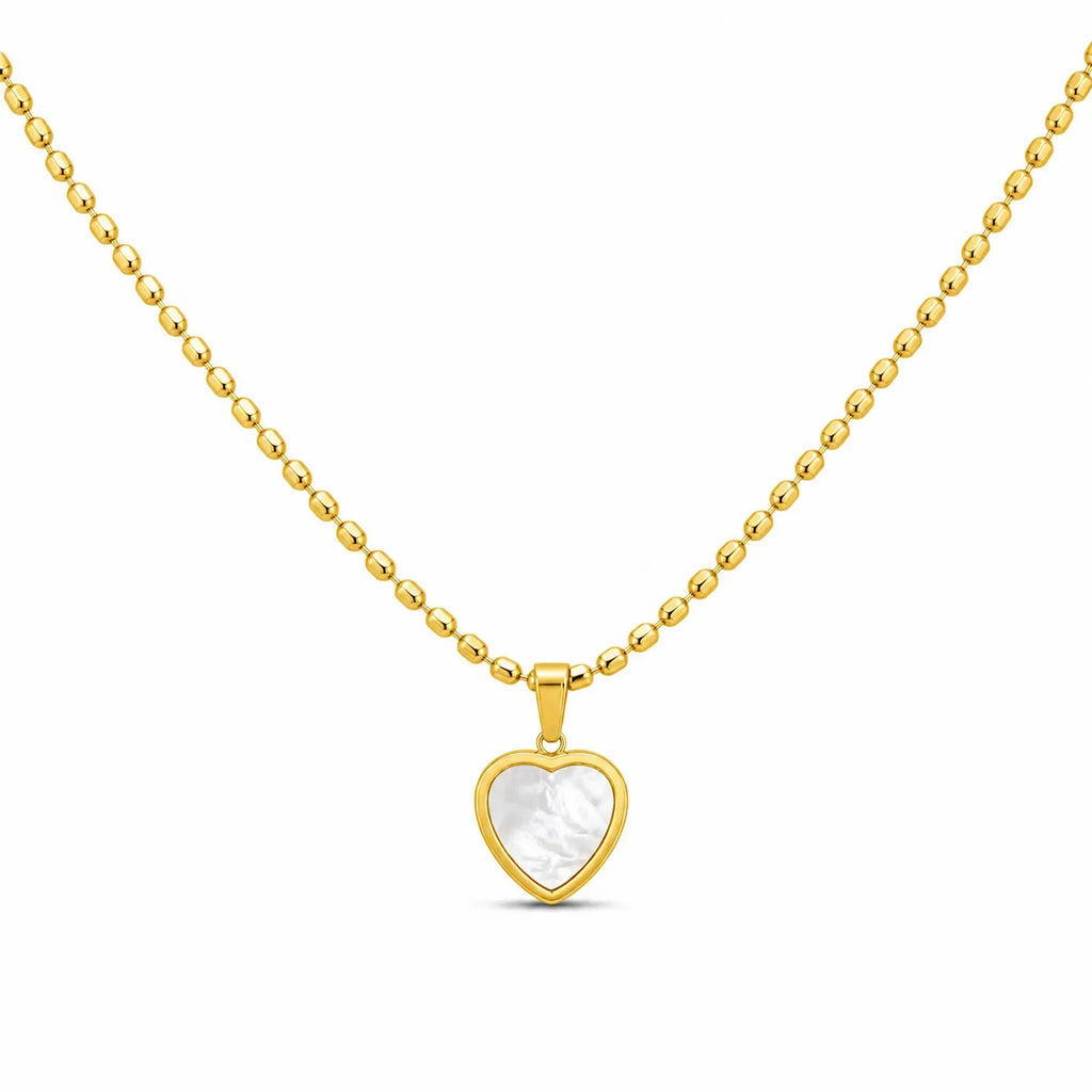 Shell Heart Pendant Necklace
