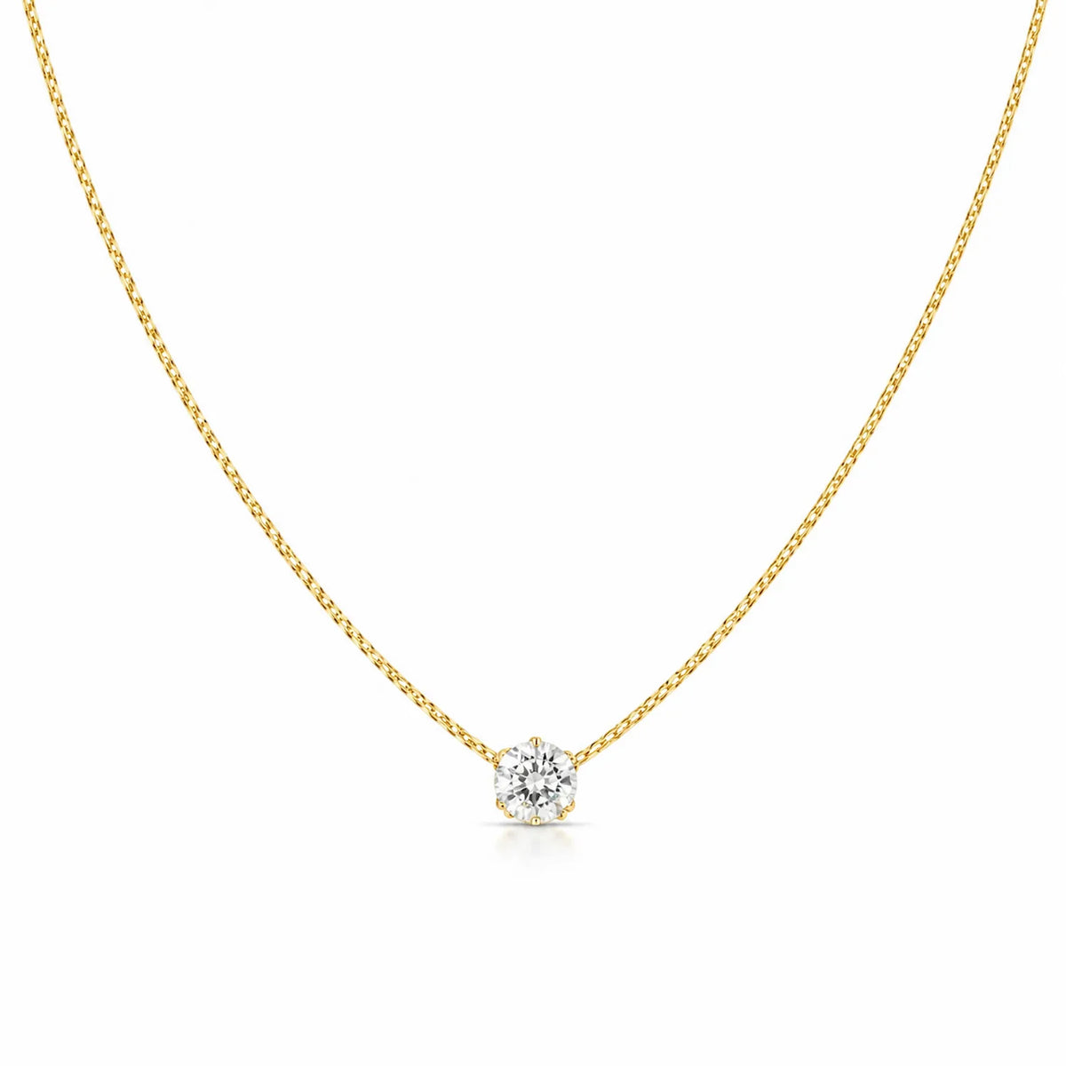 Round Solitaire Necklace