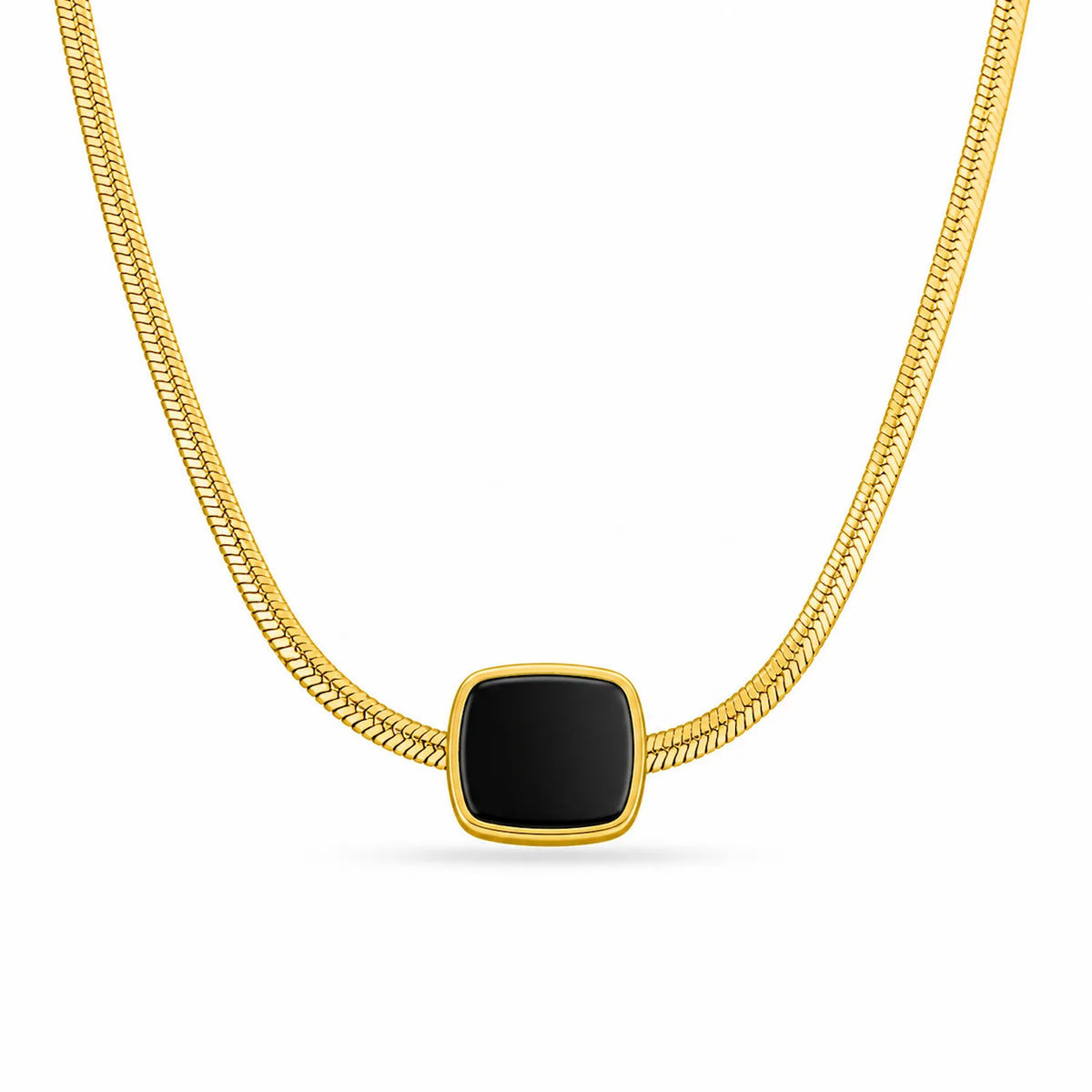 Black Coin Snake Chain Necklace