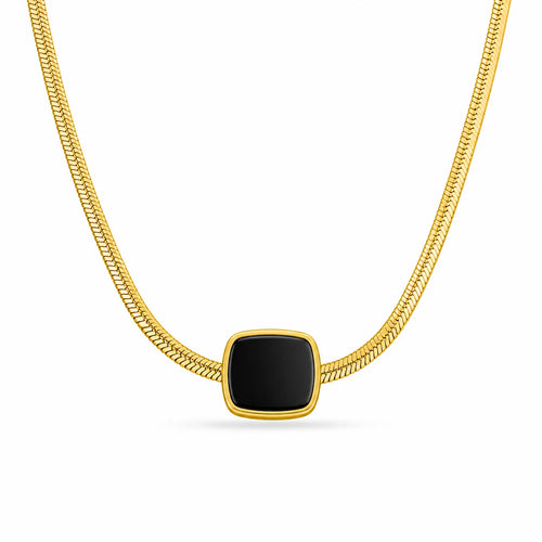 Black Coin Snake Chain Necklace
