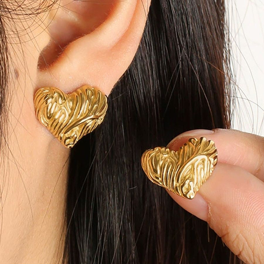 Massive Vintage Heart Earrings