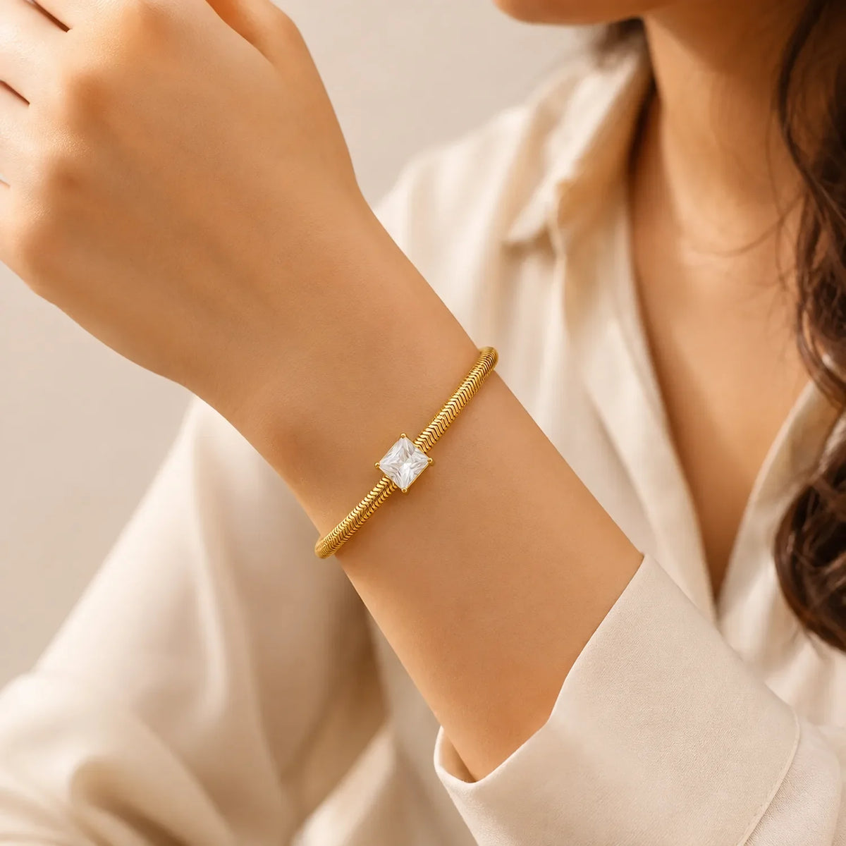 Crystal White Stone Bracelet
