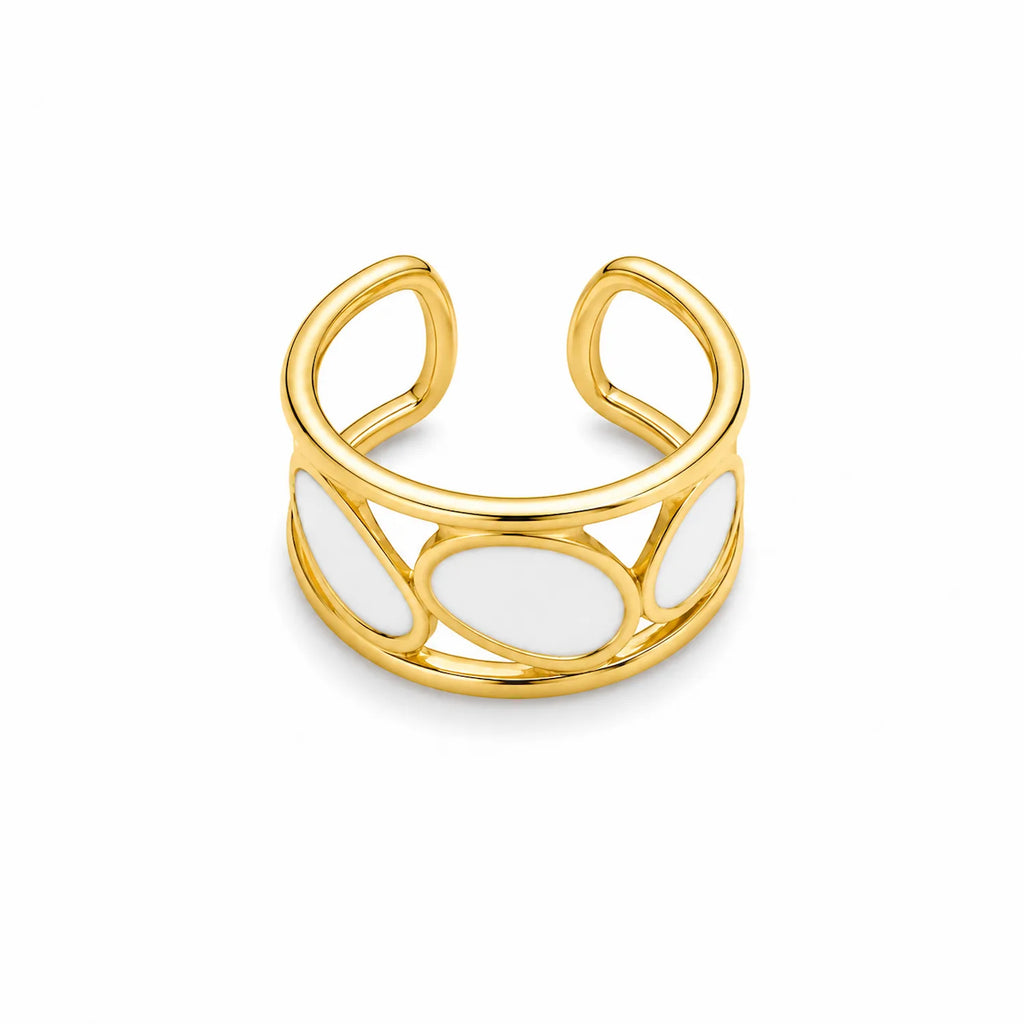Oval Decore Layer Cuff Ring