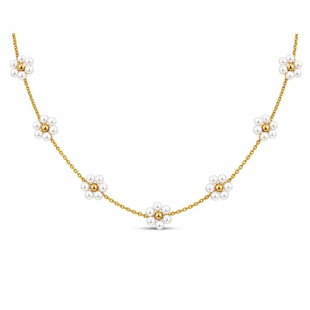 Daisy Pearl Necklace