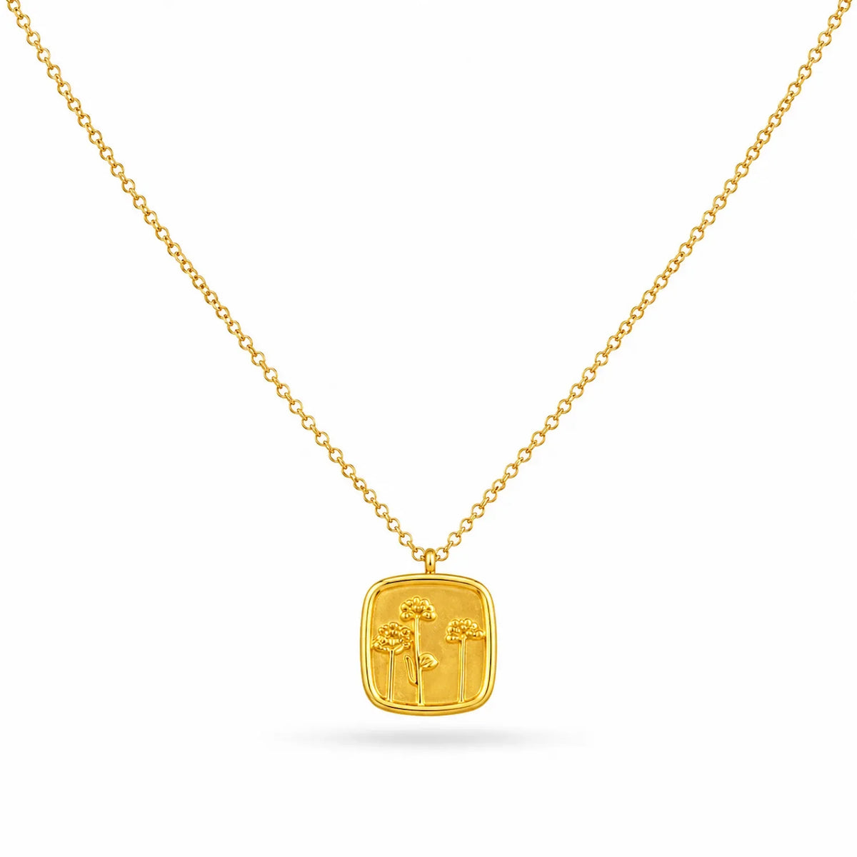 Daisy Stamp Necklace