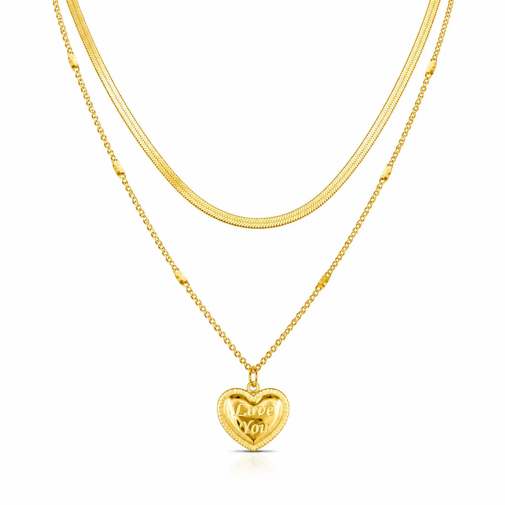Double Layer Heart Necklace