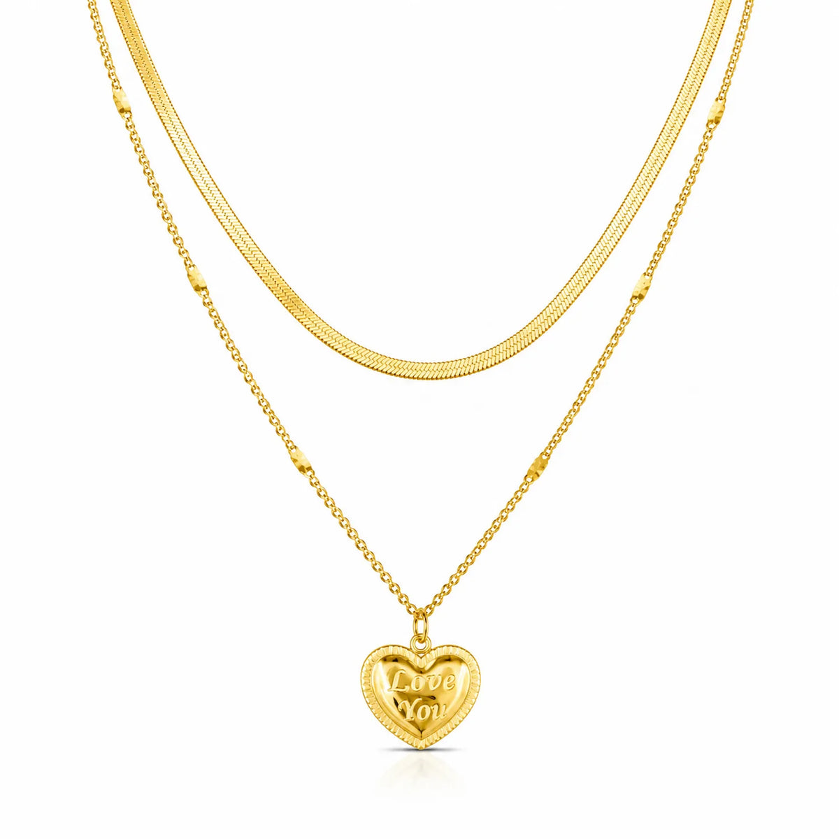 Double Layer Heart Necklace