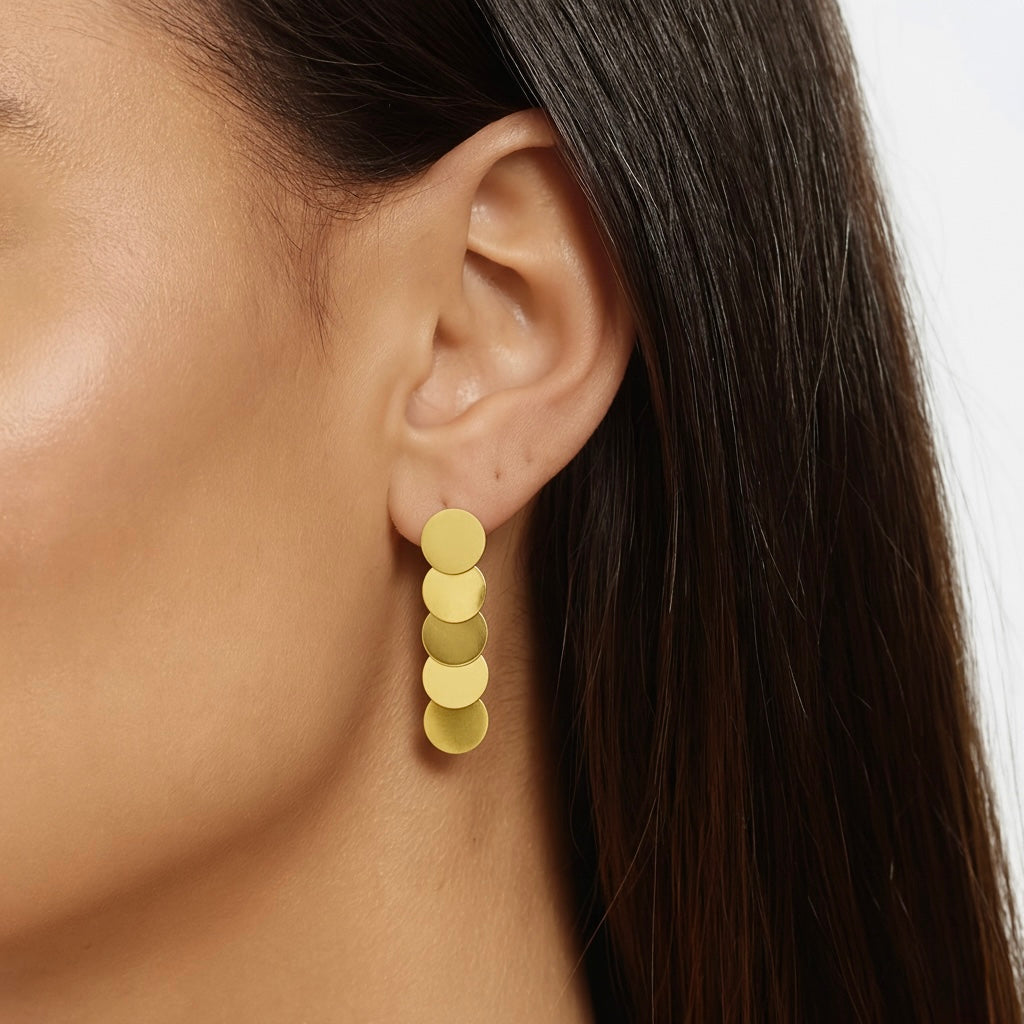 Drop Coin Earrings