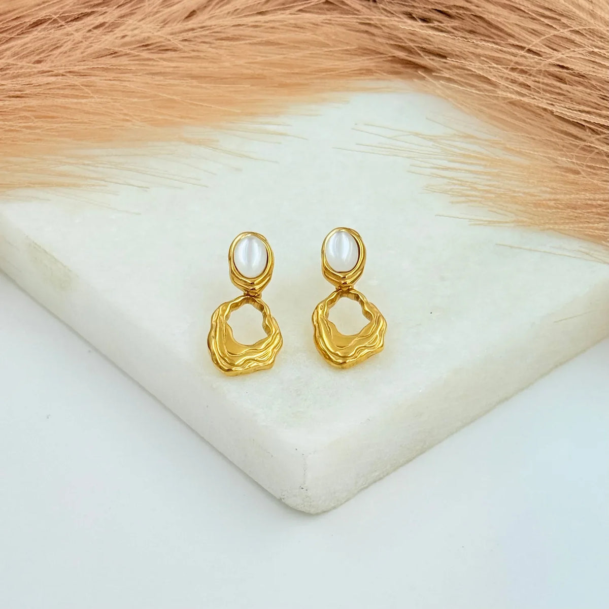 Moonstone Drop Earrings