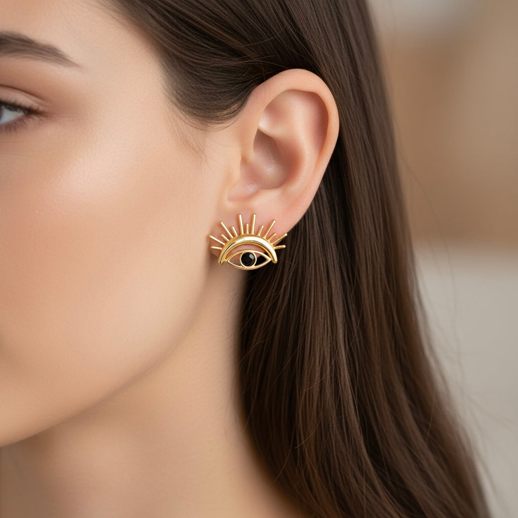 Evil eye stud Earrings