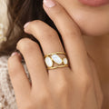 Oval Decore Layer Cuff Ring