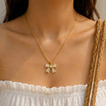 Bow Diamond Necklace