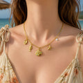 Shell fish Beach Charm Necklace