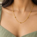 Golden Dots Grace Necklace