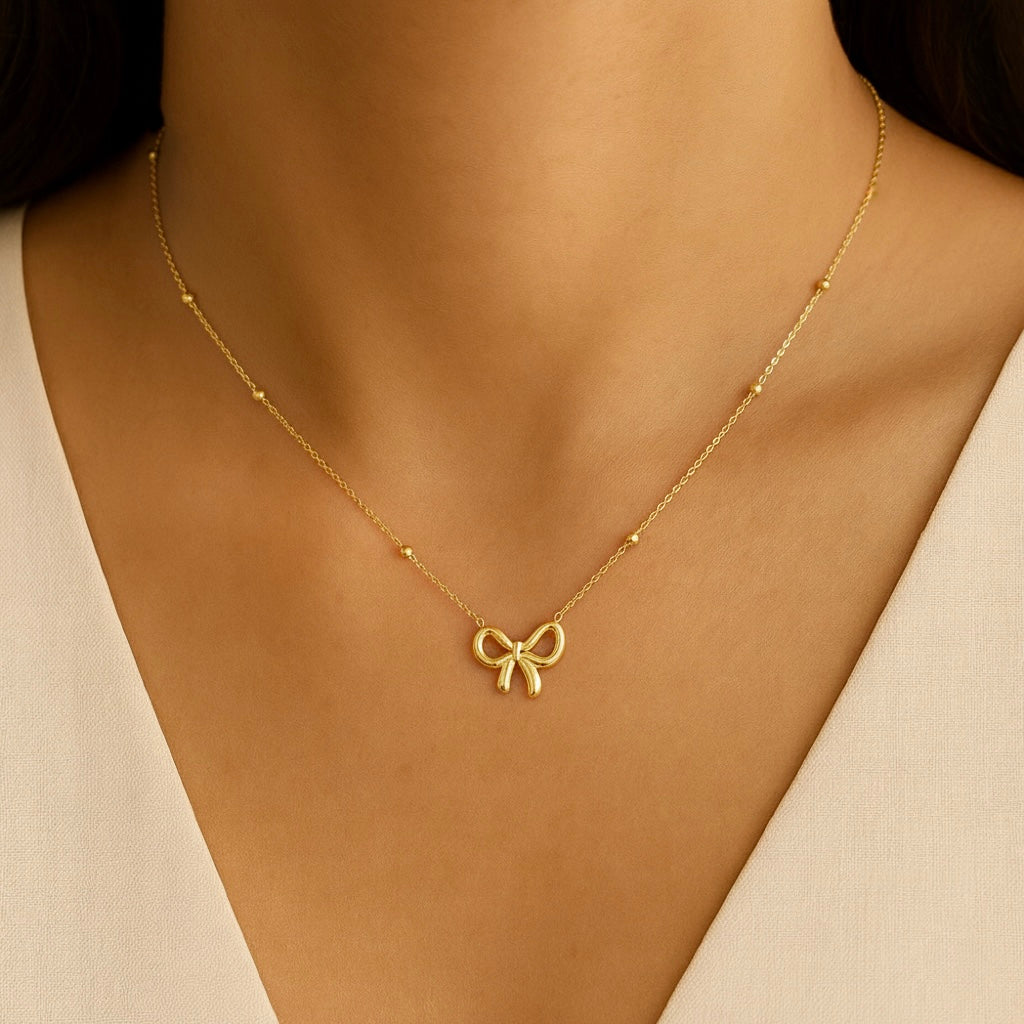 Gilded Ribbon Necklace