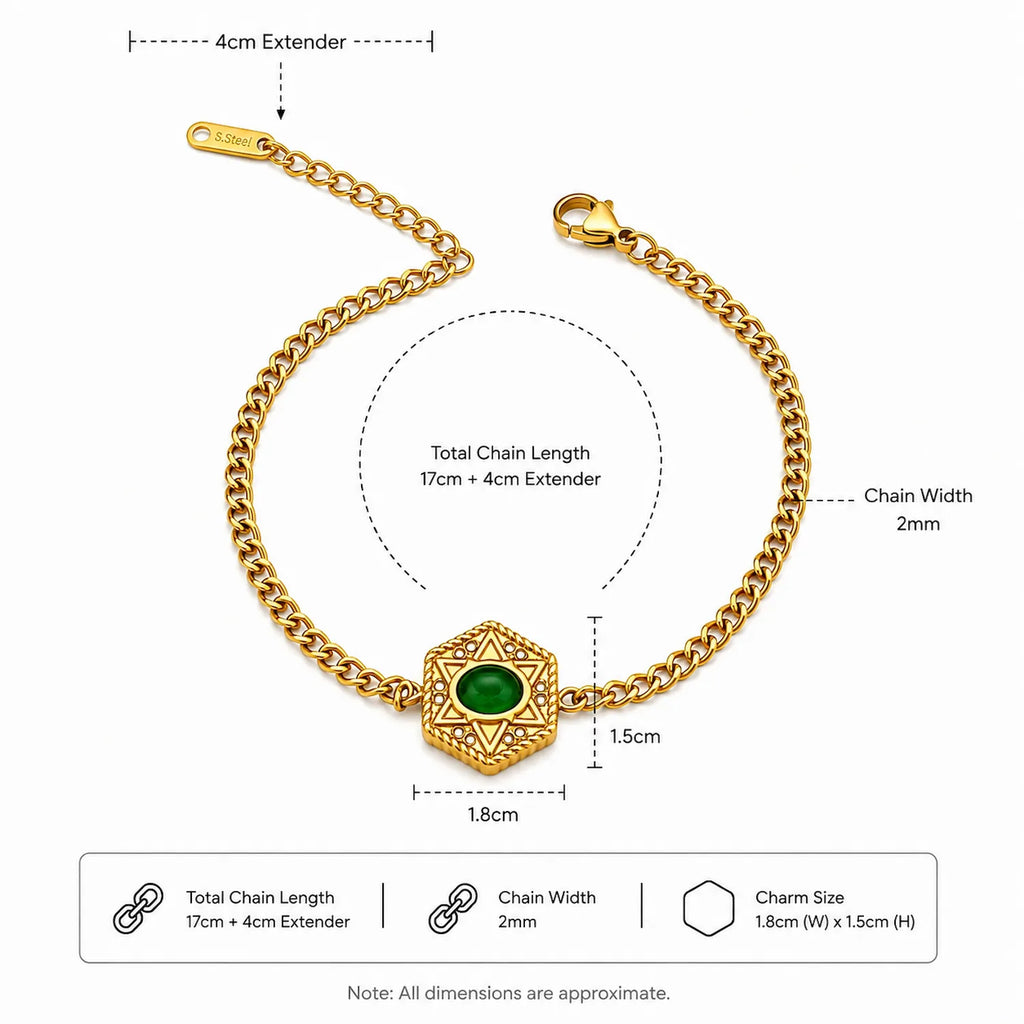 Hexa Star Pendant Bracelet