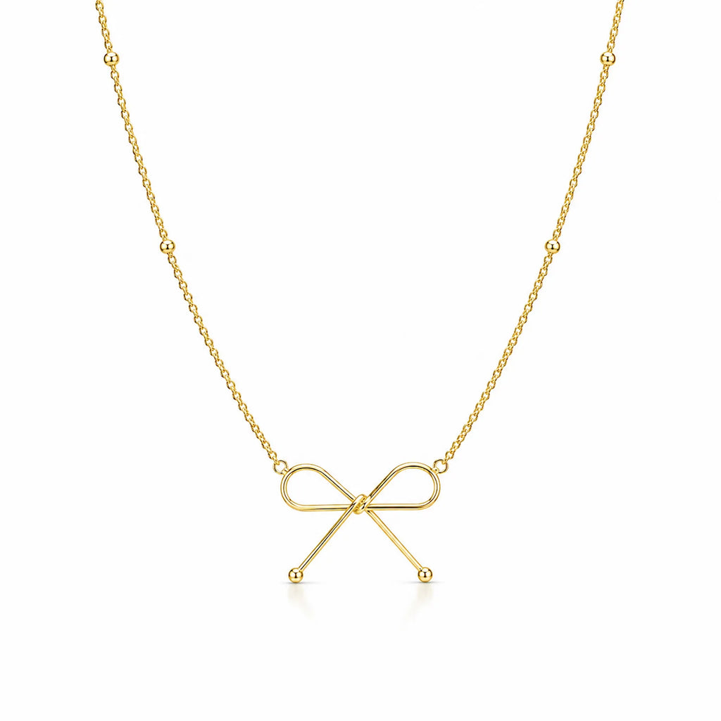 Hollow Bow Necklace