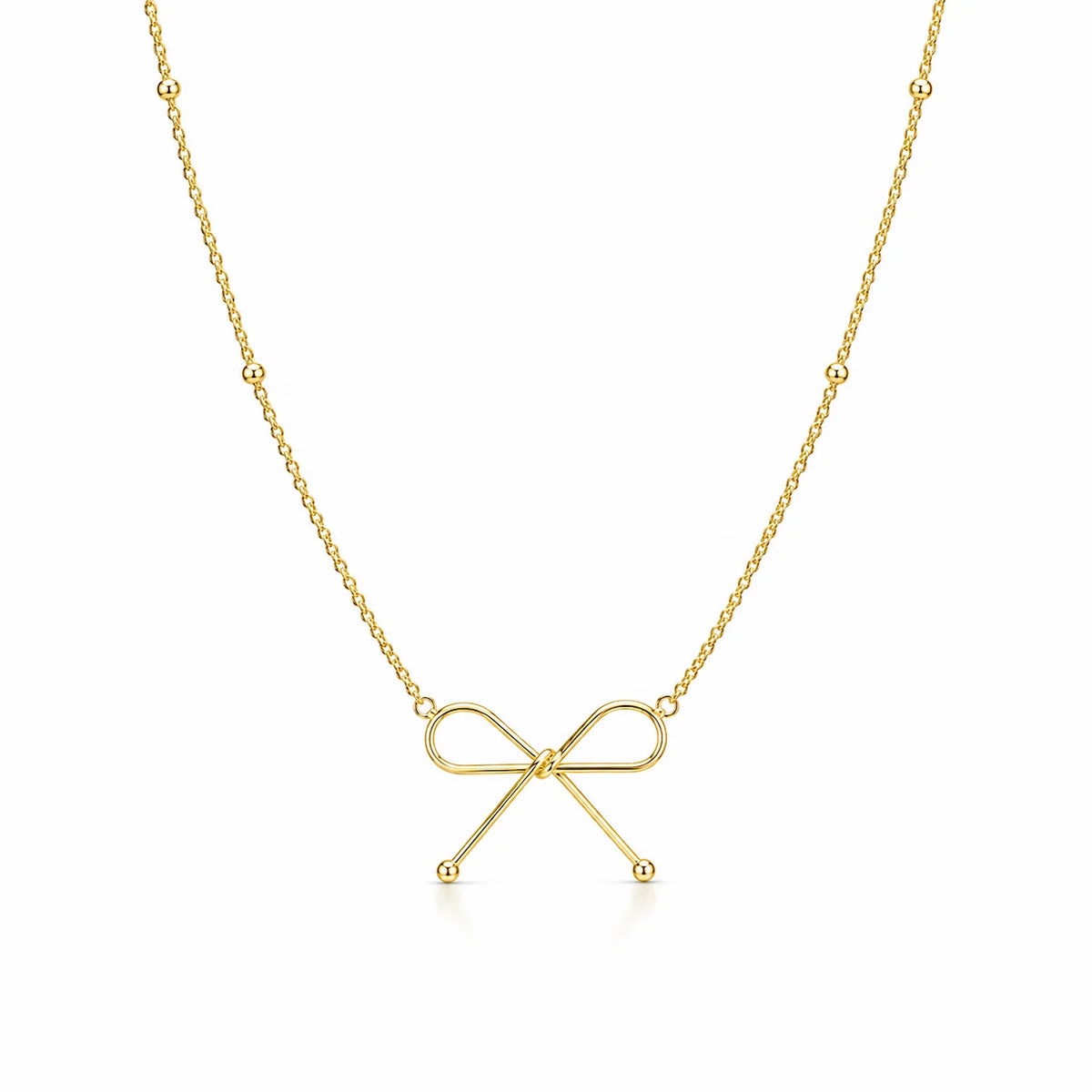 Hollow Bow Necklace
