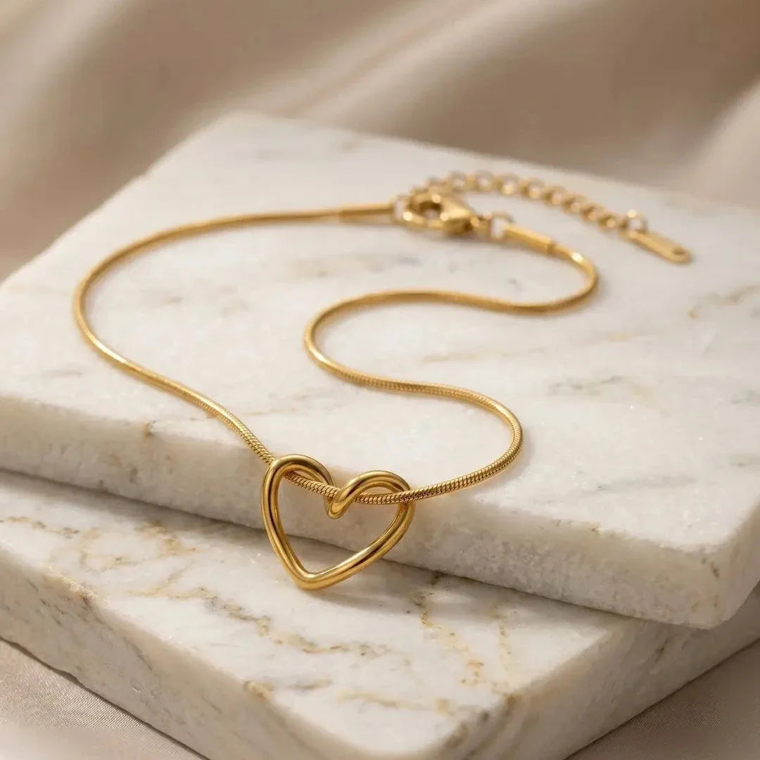 Hollow Heart Pendant Necklace