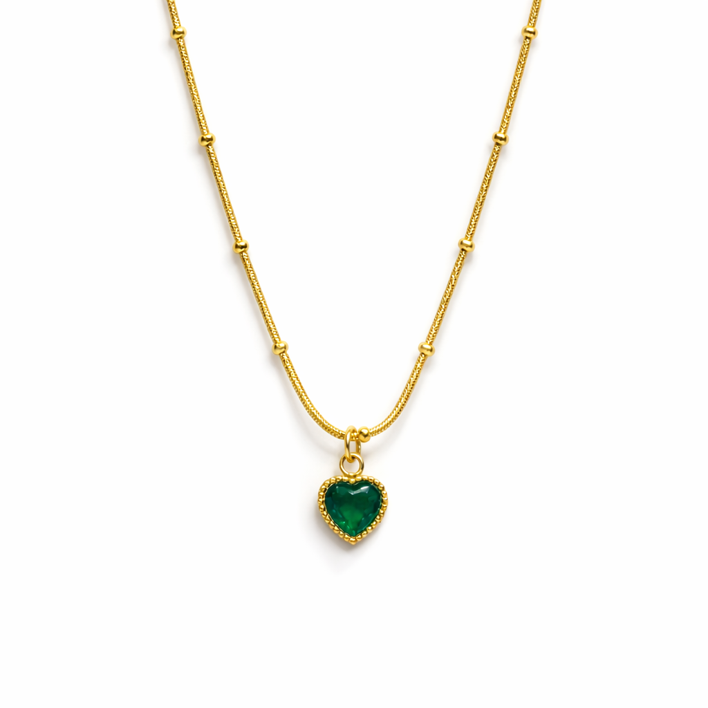 Emerald Heart Necklace